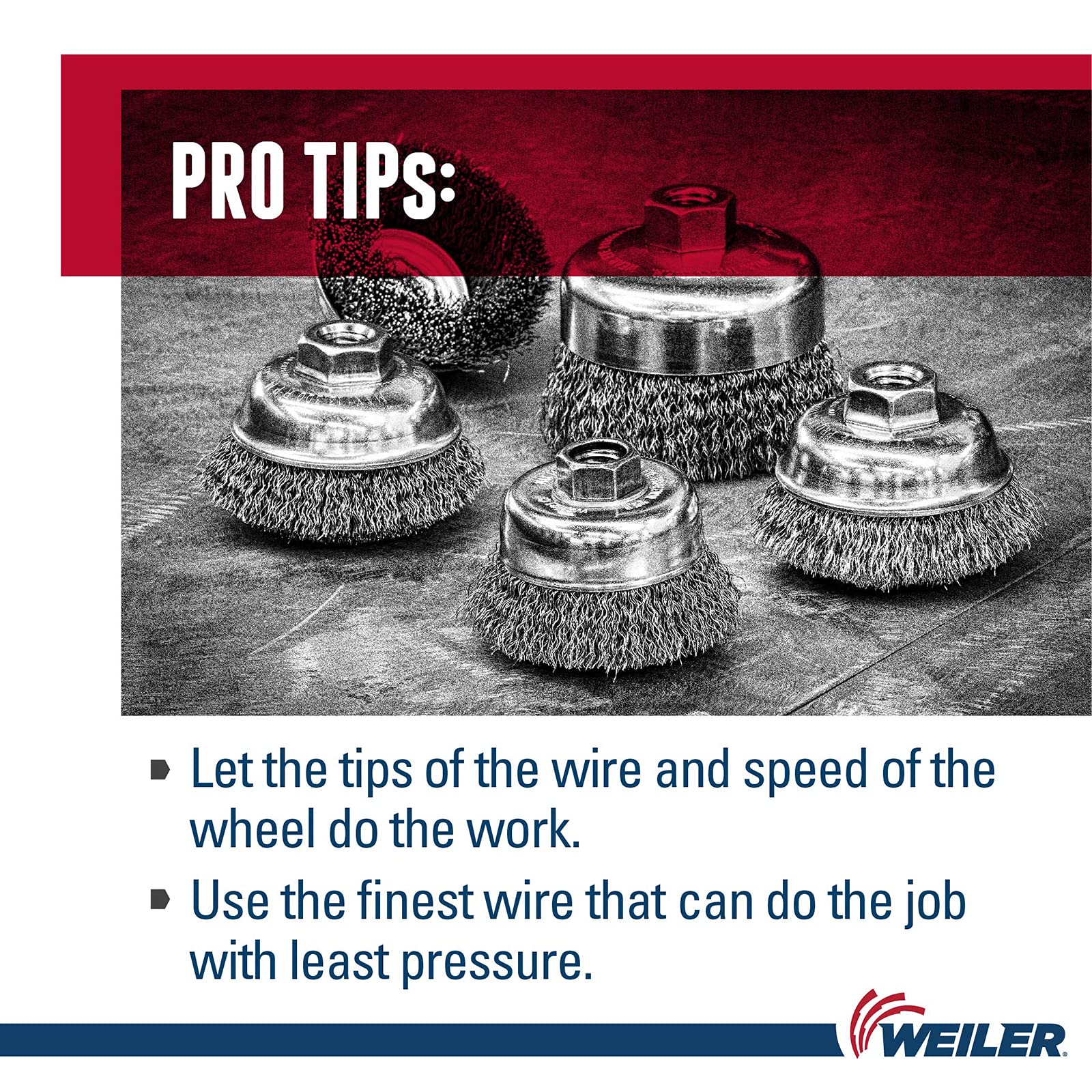WEILER Weiler 13245P Crimped Wire Cup Brush Steel 3 Dia. Pack of 5