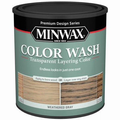 MINWAX Minwax 400140000 Color Wash Stain Quart Weathered Gray