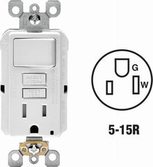 LEVITON Leviton C92-GFSW1-00W Gfci Switch Combo 20A Tamper Resistant