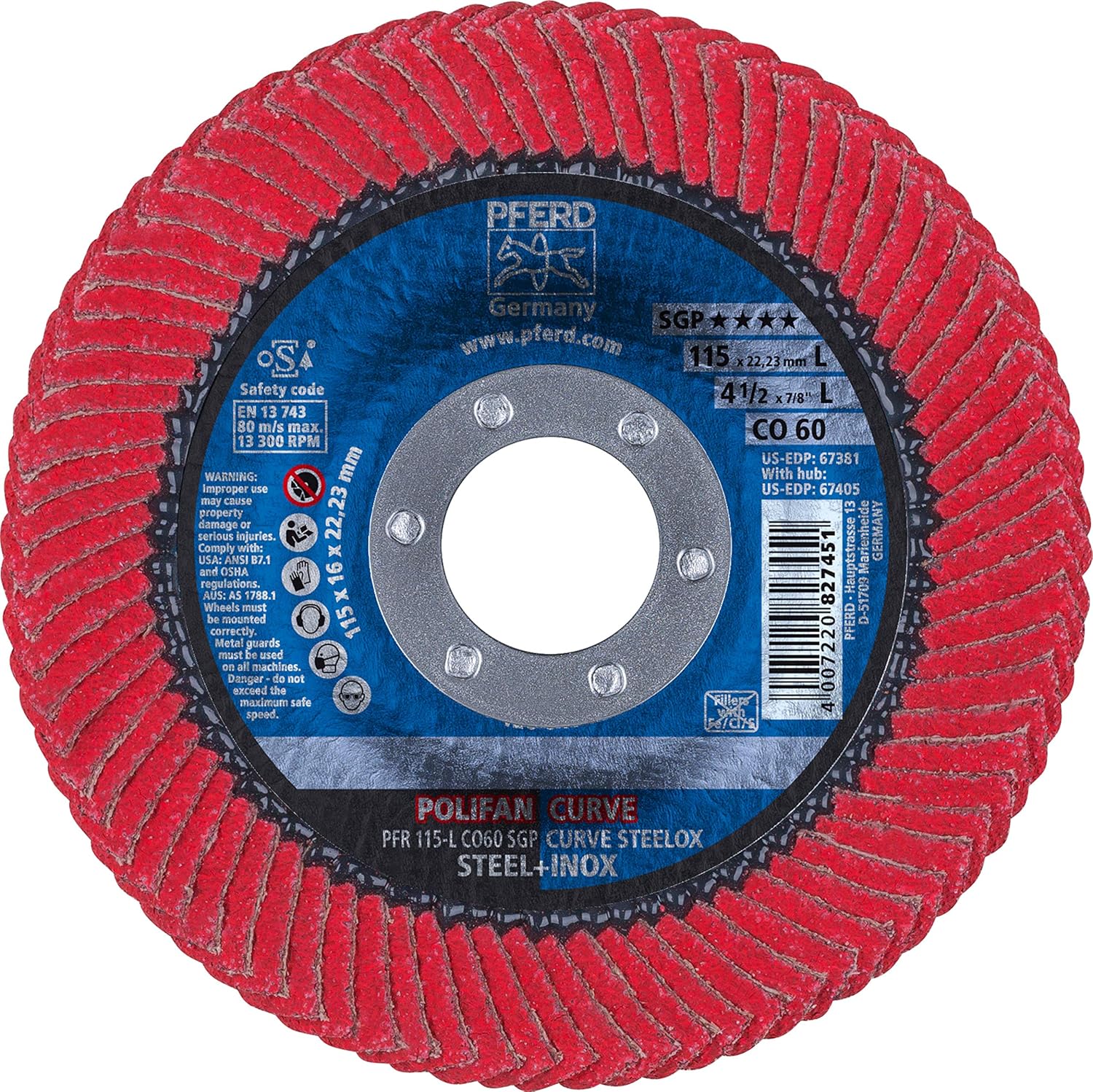 PFERD 67381 FLAP DISCS
