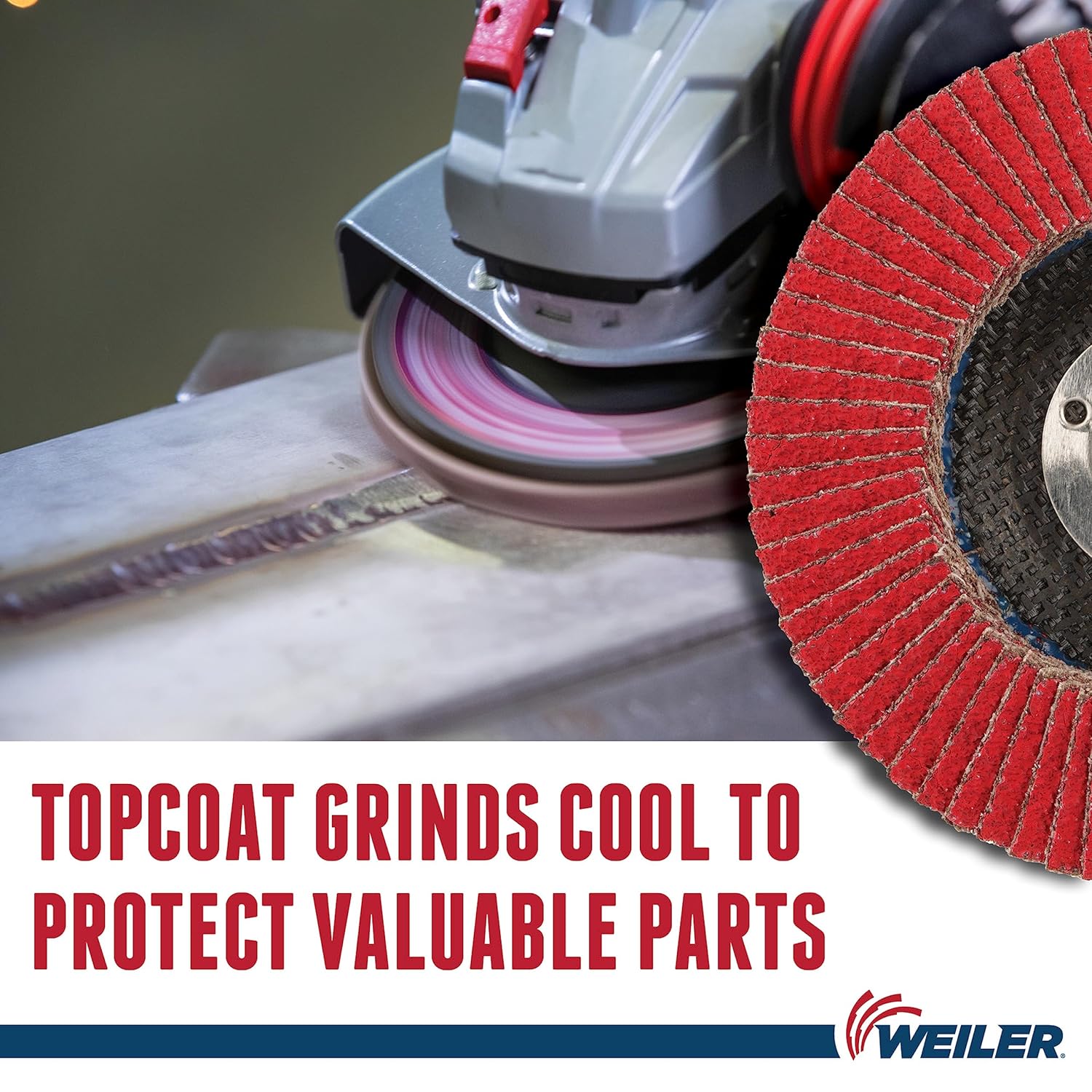WEILER Weiler 50102 Saber Tooth Flap Disc 4-1/2 Inch 60 Grit Ceramic Phenolic Angled