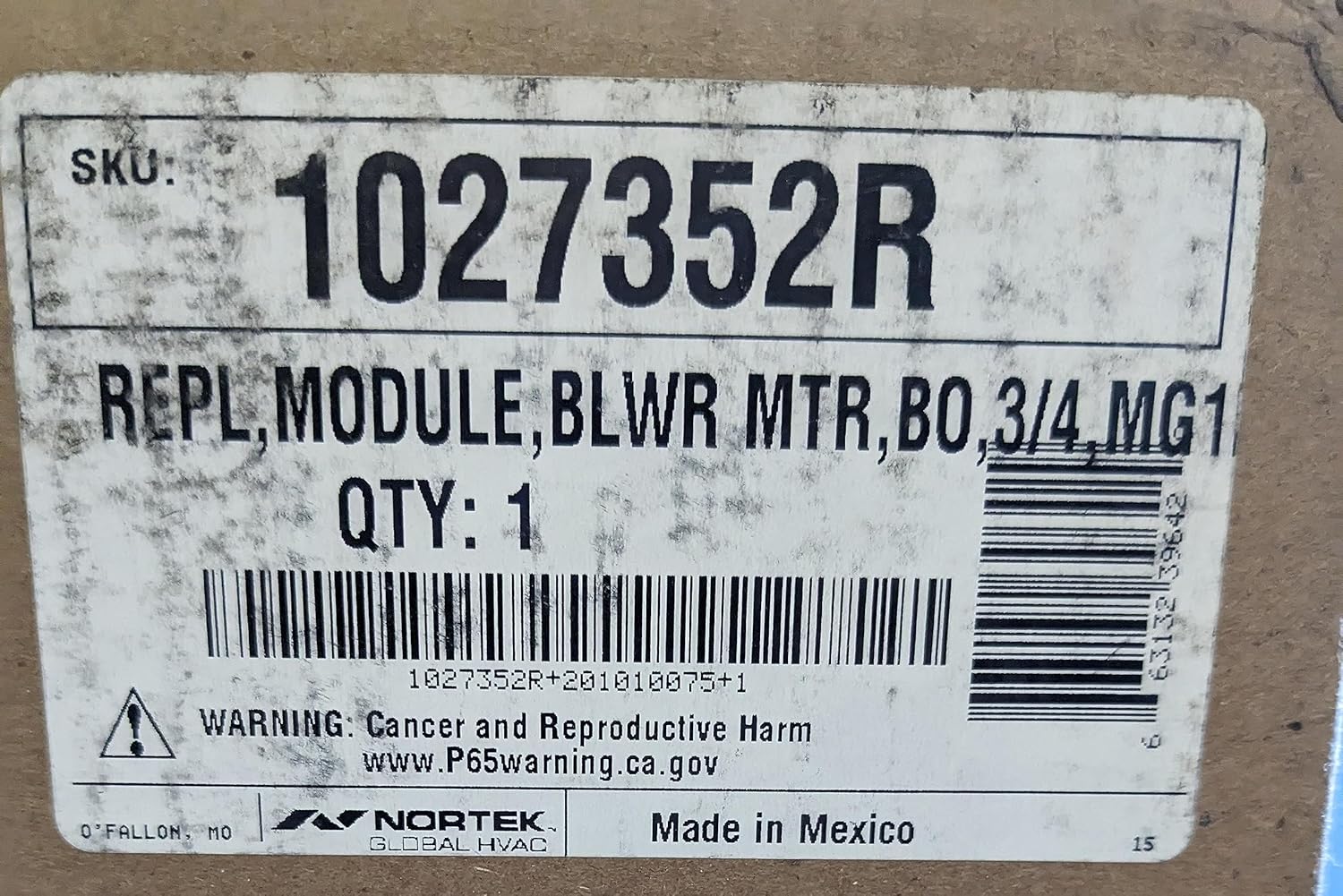NORDYNE 1027352R BLOWER MOTORS