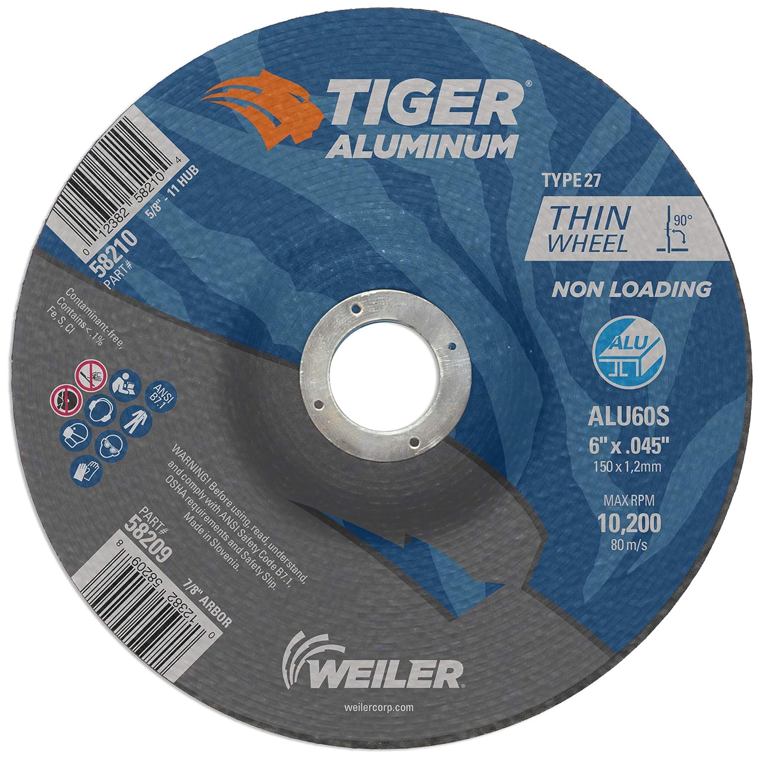 WEILER 58209 GRINDING & CUT OFF WHEELS