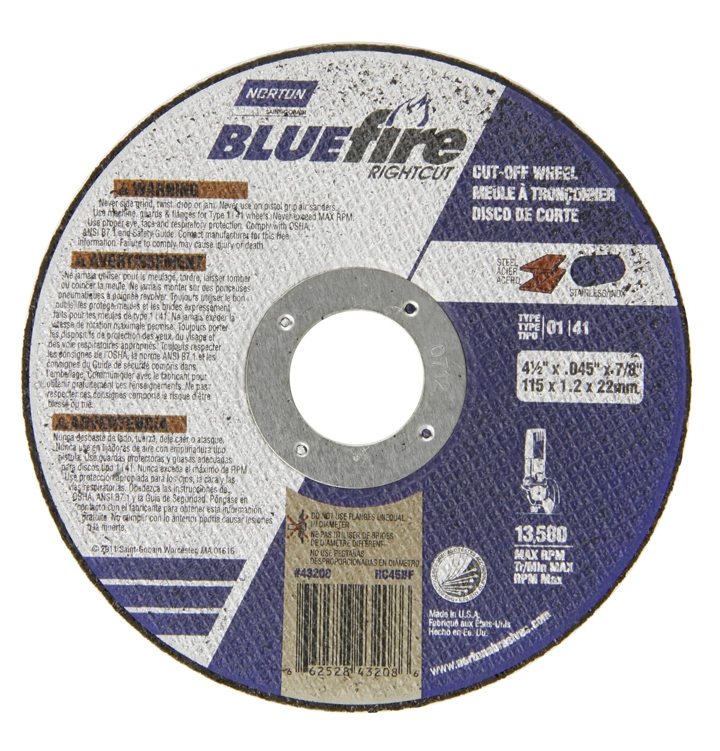 NORTON 66252843208 GRINDING & CUT OFF WHEELS
