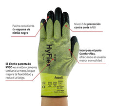 Ansell 11-510-9 HyFlex Size 9 Cut-Resistant Gloves