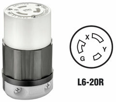 LEVITON Leviton R61-02323-0BX Locking Connector 20A 250V L6-20R 3-pack