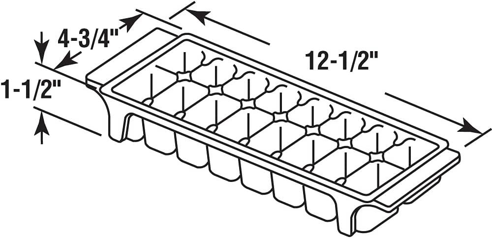 PRIME-LINE Prime-Line MP10863 Standard Plastic Ice Cube Trays (2 Pack) PMP10863