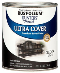 RUST-OLEUM Rust-oleum 1979-502 Gloss Black Latex Paint 1 Quart
