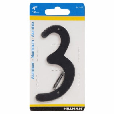 HILLMAN Hillman Fasteners 841622 4 Inch Black Nail-on Number 3