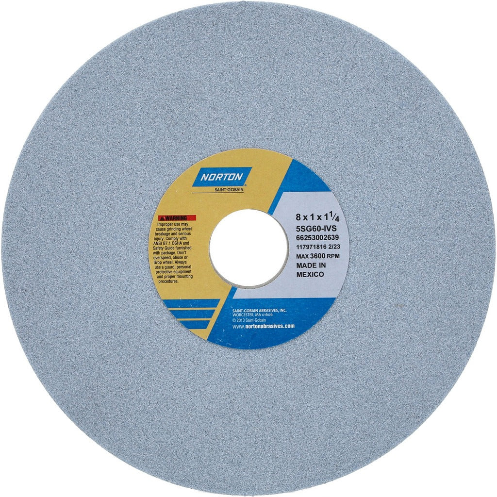 NORTON Norton 66253002639 Surface Grinding Wheel 8in 60 Grit