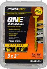 HILLMAN Hillman Fasteners 116959 Wafer Head Interior Screws No. 8 X 2 in 116pk