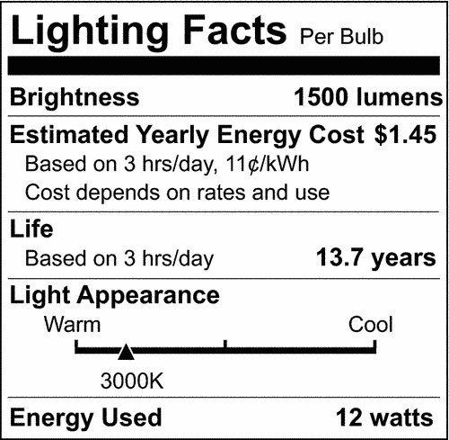 SATCO-NUVO SATCO S12430 Lumos 12.5W Dimmable LED Medium E-26 3000K Bulb