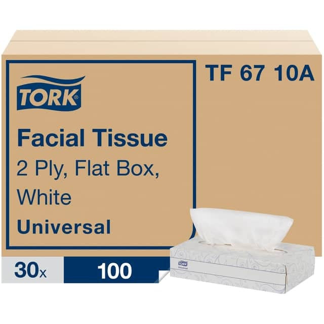 TORK Tork TRKTF6710A Facial Tissue Flat Box 2-Ply (7.9 in x 8.2 in, 30/Carton)