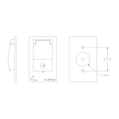 MULBERRY METAL PRODUCTS Mulberry Metal Products 30509W Self-Closing Device Cover 1.405 in Single Receptacle (Vertical / N3091)
