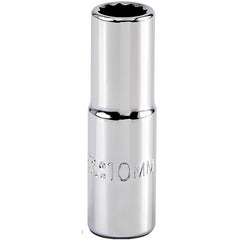 PROTO Proto J5010M Deep Hand Socket 10 Mm 12-point 3/8 Drive