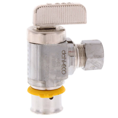 VIEGA Viega 93511 PureFlow Angle Stop Valve Brass Polished Chrome 1/2 x 1/4 inch