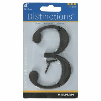HILLMAN Hillman Fasteners 843243 House Number 3 4 Inch Bronze