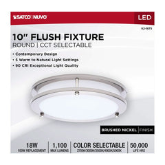 SATCO-NUVO Satco-Nuvo 62-1875 Glamour Flush Mount 18W (10-inch)