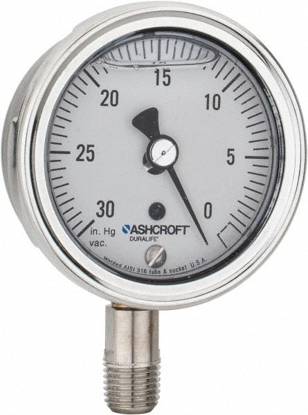 ASHCROFT Ashcroft 95091 Pressure Gauge 0-30 Psi 2.5 in Dial Npt