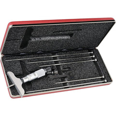 STARRETT Starrett 52117 Mechanical Depth Micrometer 6 in 6 Rods