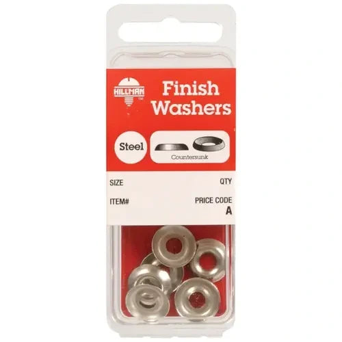 HILLMAN Hillman 6673 Steel Nickel Plated Finishing Washer #8 (10 Ct.)