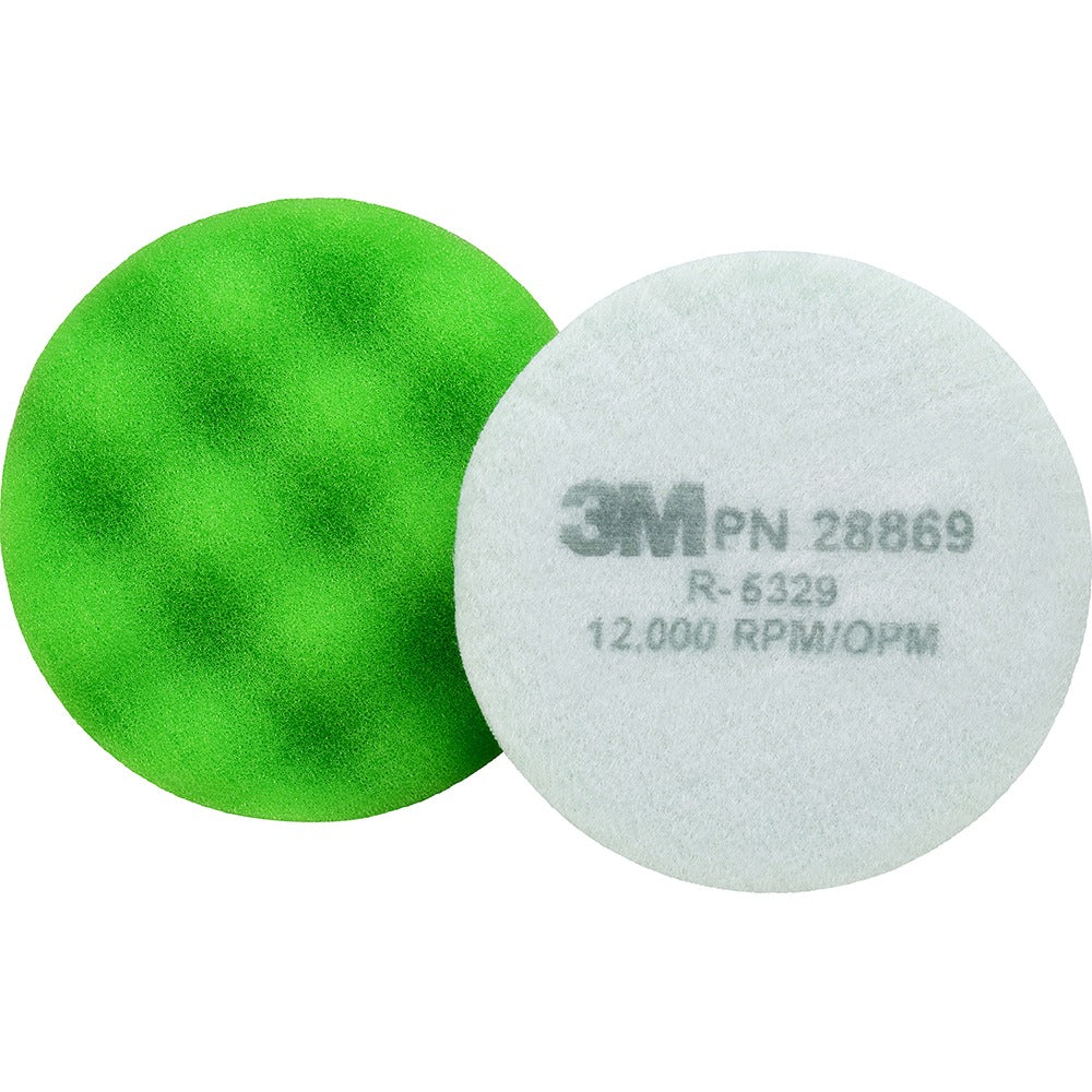 3M 3M 7100082540 Foam Buffing Pad 3.25 in Green Hook Loop