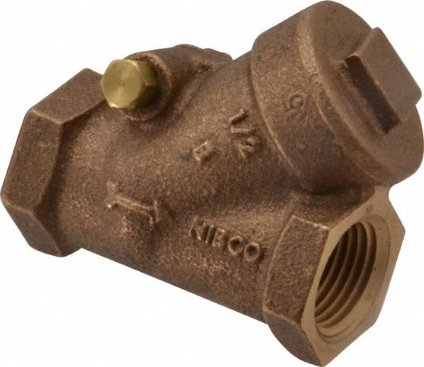 NIBCO Nibco NL75006 Bronze Check Valve 1/2 Inch Y-pattern