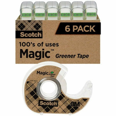 3M 3M MMM81212P Scotch 3/4 inchesW Magic Greener Tape Rolls 12 Pack