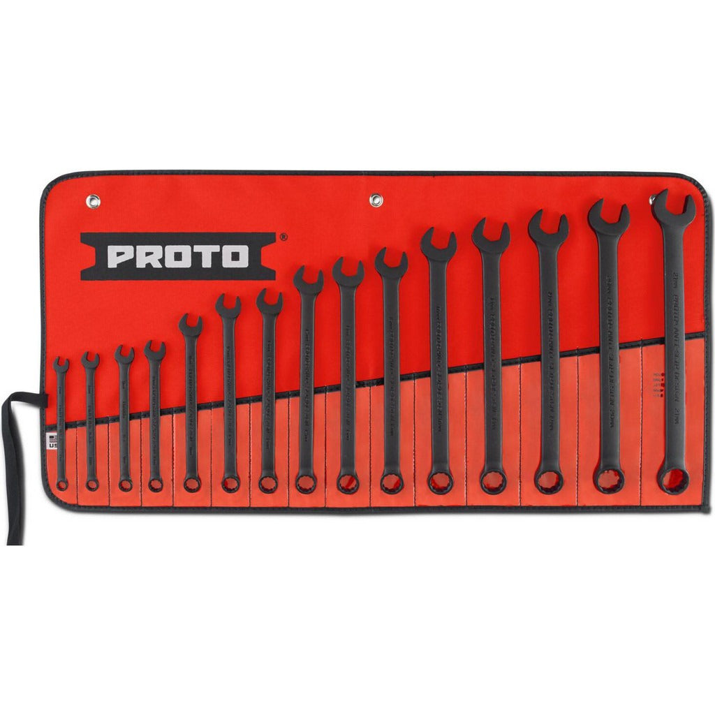 PROTO Proto J1200F-MBASD Combination Wrench Set 15 Pc Metric