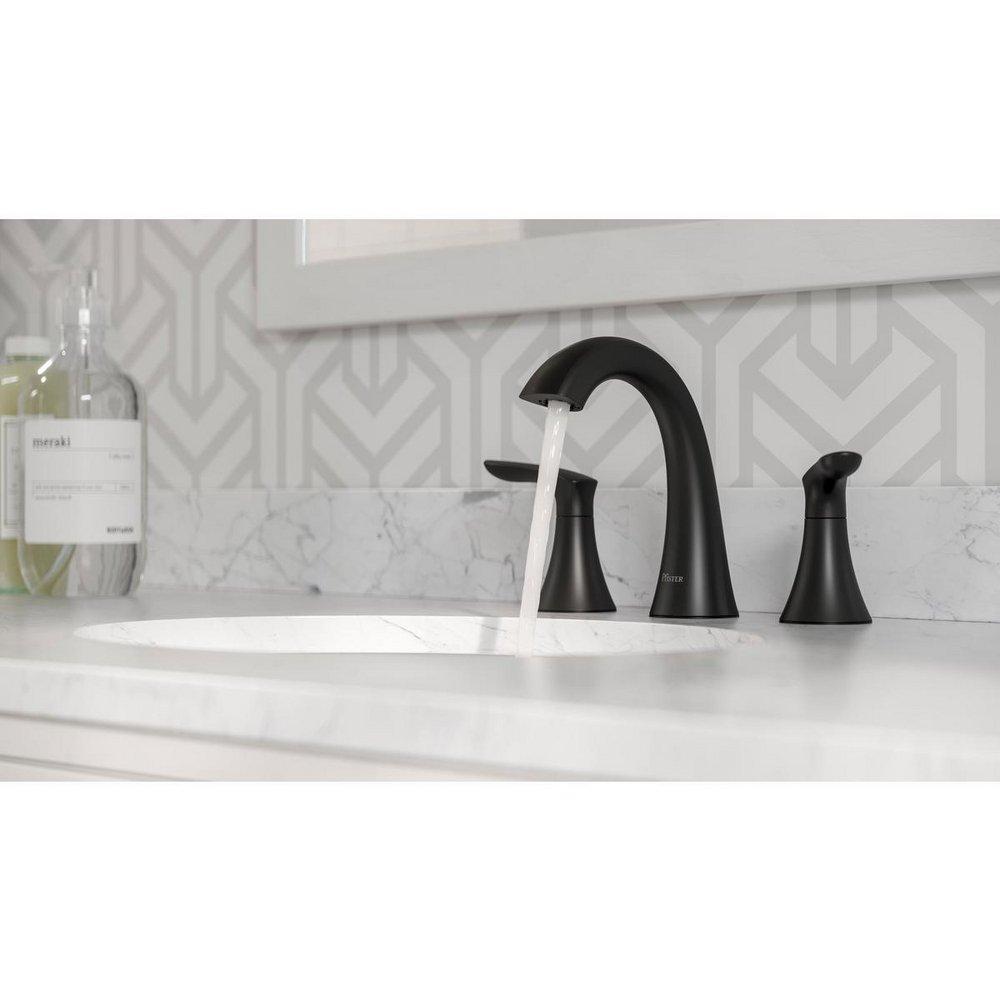 PFISTER Pfister LG49-WR0B Weller Two Handle Widespread Bathroom Sink Faucet in Matte Black