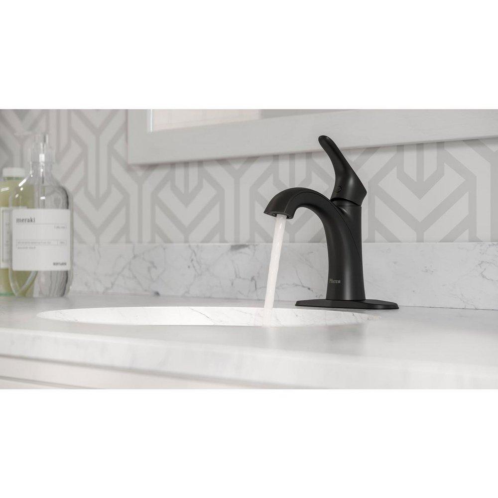 PFISTER Pfister LG42-WR0B Weller Single Handle Monoblock Bathroom Sink Faucet in Matte Black