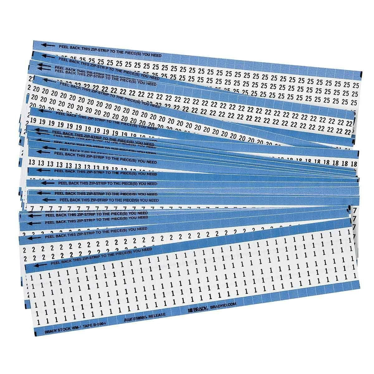 BRADY Brady CPCWM-1-25 Wire Marker 1.5 in H Pack of 25