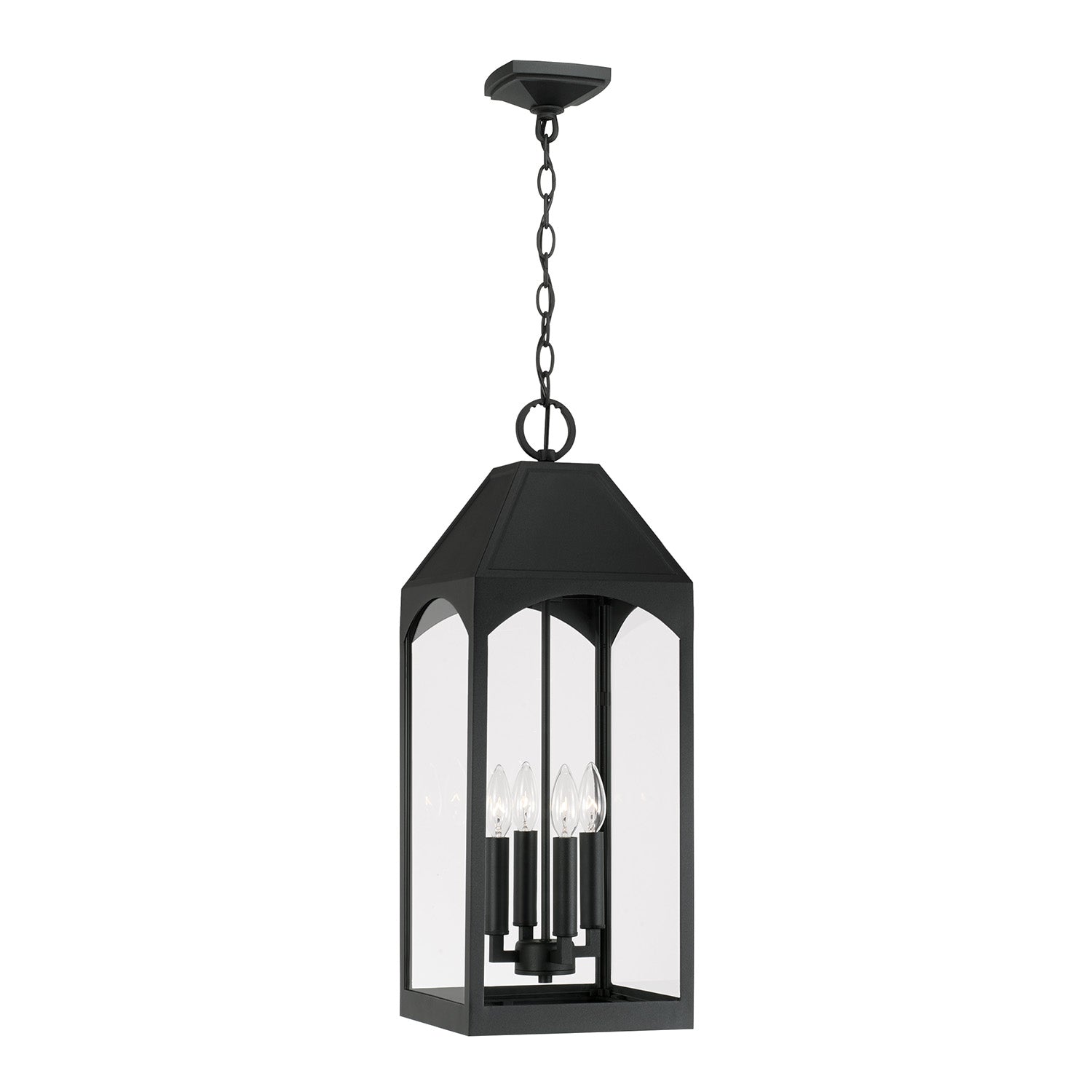 CAPITAL LIGHTING Capital Lighting 946342BK Burton Hanging Lantern 240W (9.75 inchesW x 26.5 inchesH) 946342BK