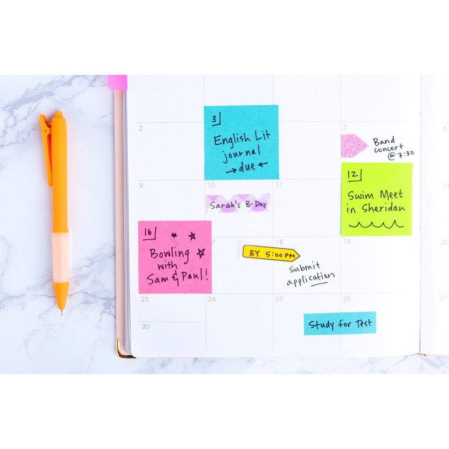 3M 3M MMM2027BRT Super Sticky Notes Cubes 3 in x 3 in (400 Sheets per Pad)