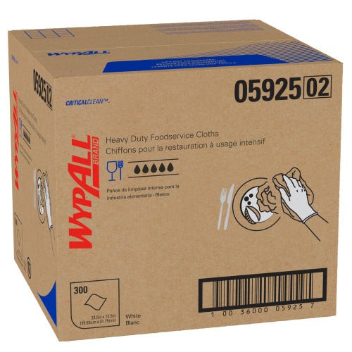 KIMBERLY-CLARK Kimberly-Clark KCC05925 X70 Quarterfold Wipers (12.5 x 23.5 in, 300 per box)