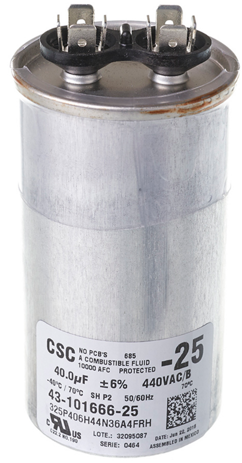 RUUD RUUD 43-101666-25 40/440 Single Round Capacitor