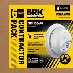 HONEYWELL Ademco Inc. 1046838 Hardwired Smoke Alarm 120V Ac 6 Pack