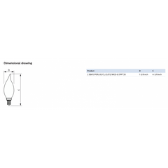 PHILIPS Philips 566653 BA11 Candelabra LED Bulb 2.3W (3 Pack)