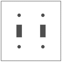MULBERRY METAL PRODUCTS Mulberry Metal Products 98072 Standard Wallplate 2-Gang (4.5 in H x 4.562 in W)
