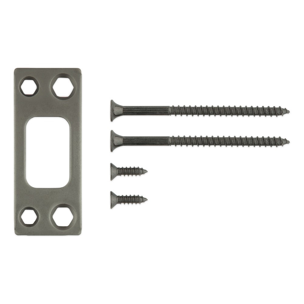 KWIKSET Kwikset 820049-009 Square Corner Deadbolt Strike Gunmetal