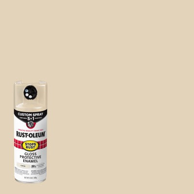 RUST-OLEUM Rust-oleum 376900 Stops Rust 5-in-1 Spray Paint Gloss Almond 12 Oz