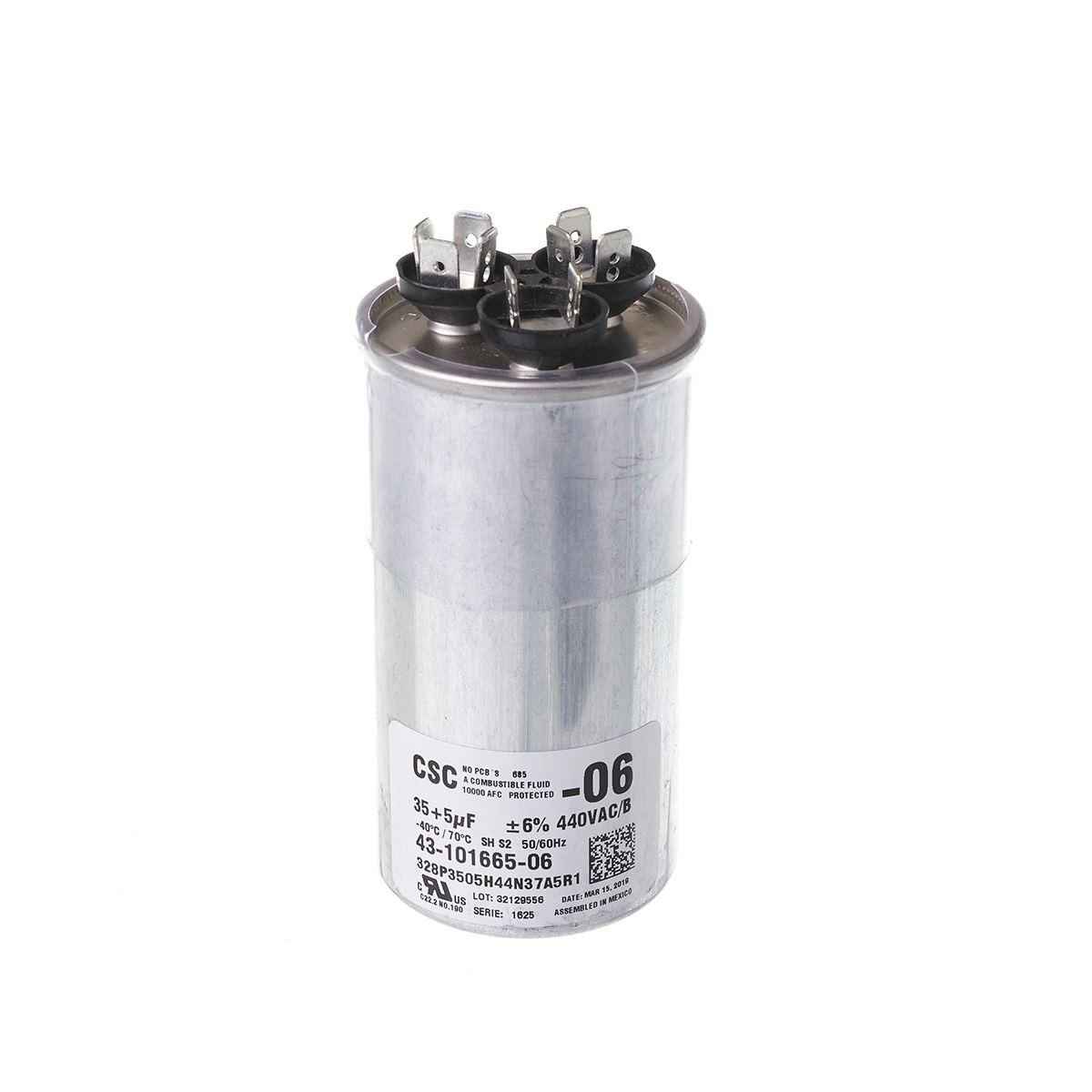 RUUD RUUD 43-101665-06 Dual Run Capacitor 35/5 370/440V