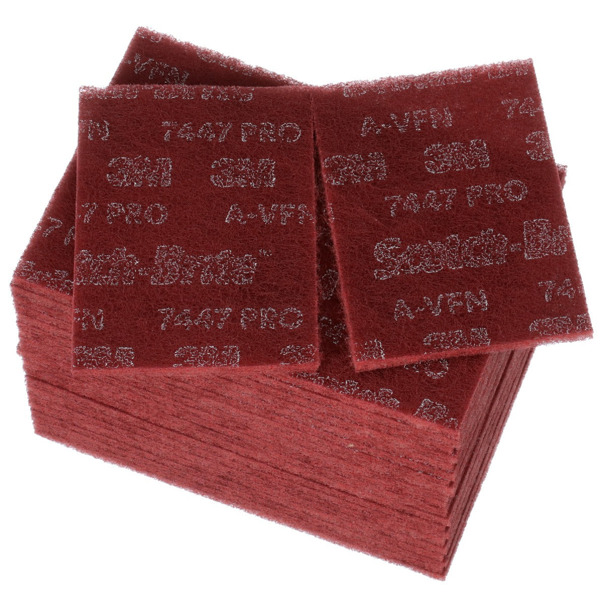3M 3M 7100023339 Scotch-Brite 7447 Pro Hand Pad Very Fine Aluminum Oxide (6 in x 9 in, 20 per carton, 3 cartons per case) 3MA048011-64926
