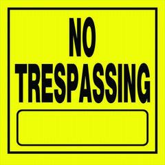 HILLMAN Hillman Fasteners 840165 No Trespassing Sign 10x14 Inches