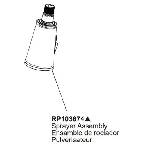 DELTA FAUCET Delta Faucet RP103674BL Renaldi Kitchen Sprayer Wand (Replacement RP103674BL)