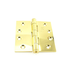 HAGER Hager Hinge 127943 Full Mortise Plain Bearing Hinge 4x4 Bright Brass