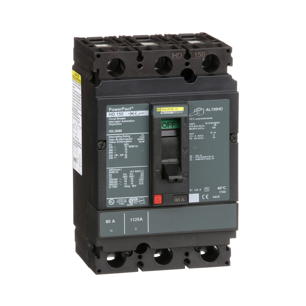 SCHNEIDER ELECTRIC HDL36080 CIRCUIT BREAKERS