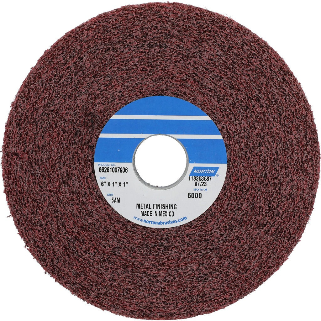 NORTON Norton 66261007936 Deburring Wheel 6 in Aluminum Oxide