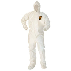 KIMBERLY-CLARK Kimberly-clark 45663 A80 Chemical Coveralls Hood Boots Large 12-pack
