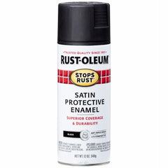 RUST-OLEUM Rust-oleum 7777-830 Satin Black Spray Enamel 12 Oz
